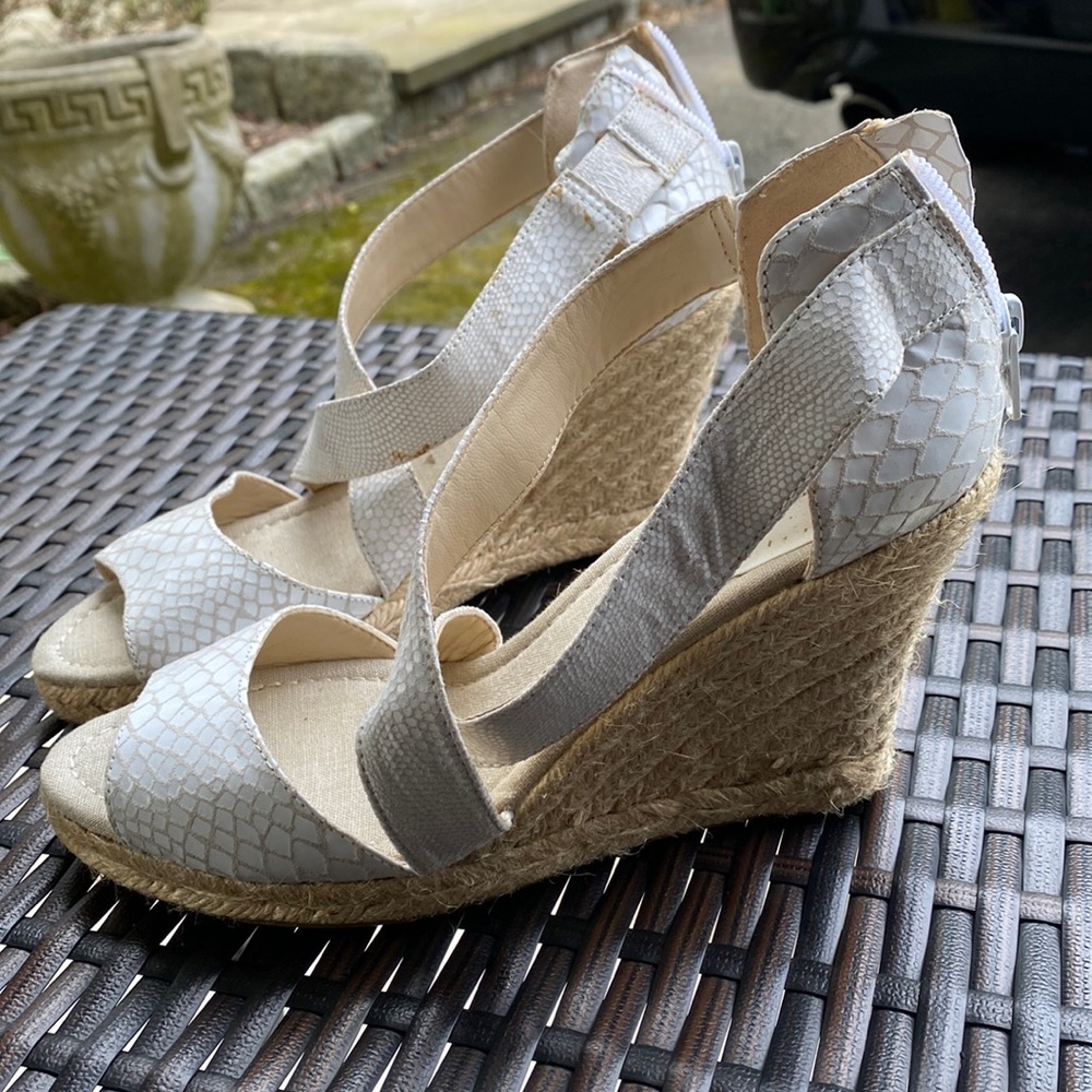Nine West Platform espadrilles white size 6.5